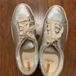 Silver Metallic Sneakers- sam Edelman 7.5